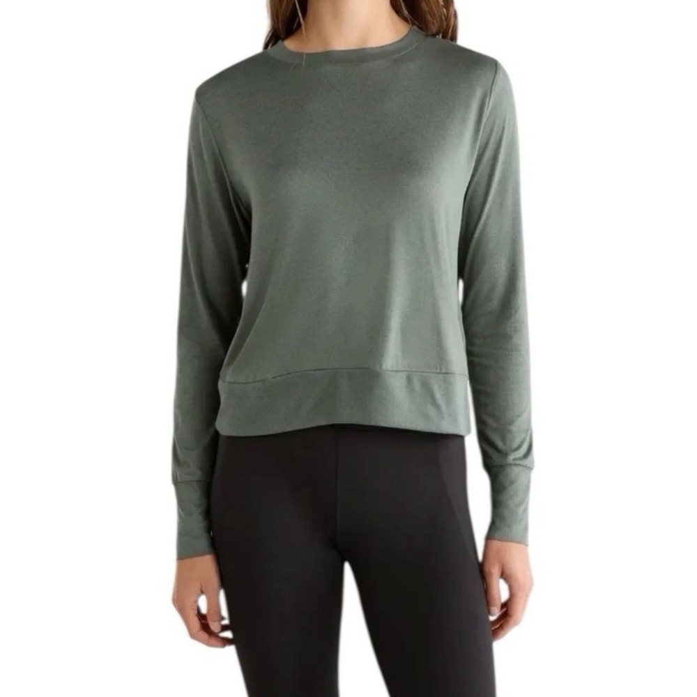 VUORI Women's Daydream Crew Sweatshirt S Tee Agate Green‎ Pullover Athleisure